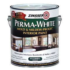 Zinsser Perma-White Mold & Mildew Proof Exterior Eggshell Tintable White Paint