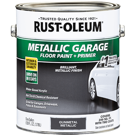 Can of Rust-Oleum Concrete and Garage Metallic Floor Paint